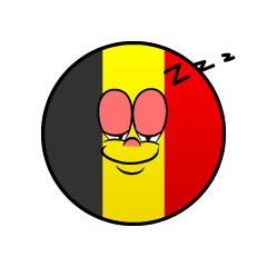 Bandera Bélgica Dormido