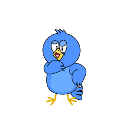 Grinning Blue Bird