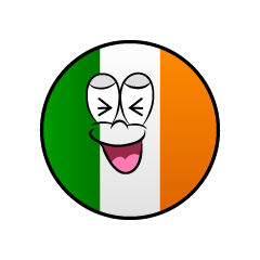 Bandera Irlandesa Riendo