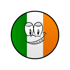 Bandera Irlandesa Sonriendo