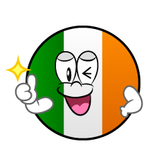 Bandera Irlandesa Pulgares hacia arriba