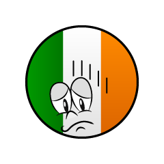 Bandera Irlandesa Deprimido