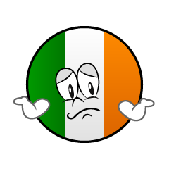 Bandera Irlandesa Preocupado