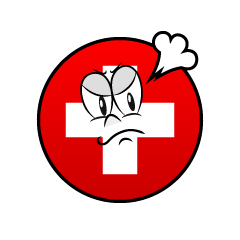 Bandera Suiza Enojado
