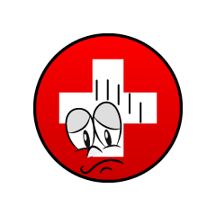 Bandera Suiza Deprimido