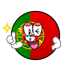 Bandera Portugal Pulgares hacia arriba