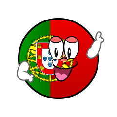 Bandera Portugal Pose Señalando