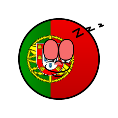 Bandera Portugal Dormido