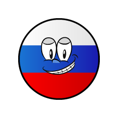Bandera Rusa Sonriendo
