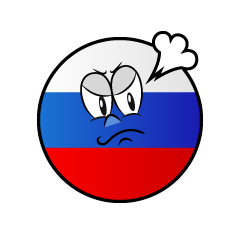 Bandera Rusa Enojado