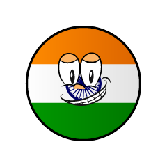 Bandera India Sonriendo
