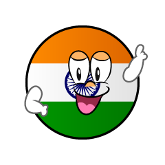 Bandera India Pose Señalando