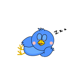 Sleeping Blue Bird