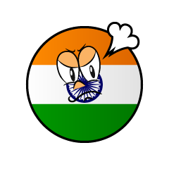 Bandera India Enojado