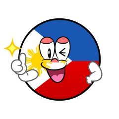 Bandera Filipinas Pulgares hacia arriba