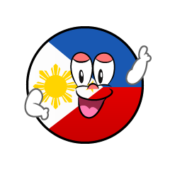 Bandera Filipinas Pose Señalando