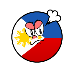 Bandera Filipinas Enojado