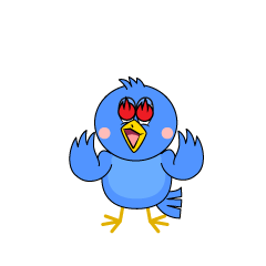 Enthusiastic Blue Bird
