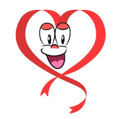 Smiling Heart Ribbon