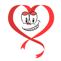 Grinning Heart Ribbon