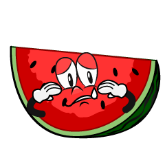 Sad Cut Watermelon