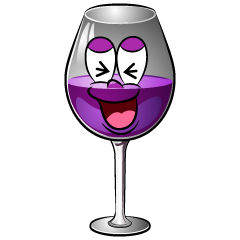 Laughing Wine Glass