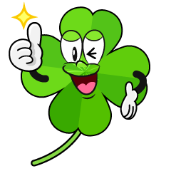 Thumbs up Four Leaf Clover