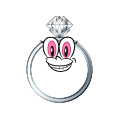 Anillo de Diamante Sonriente