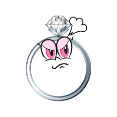 Anillo de Diamante Enojado