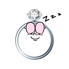 Anillo de Diamante Durmiendo