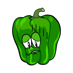 Depressed Green Pepper