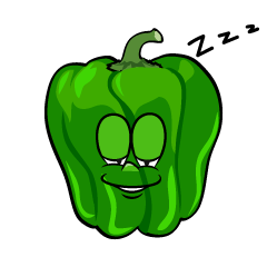 Sleeping Green Pepper