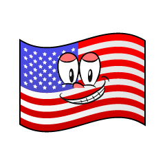 Bandera Americana Sonriente