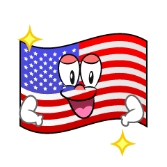 Bandera Americana Brillante