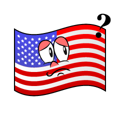 Bandera Americana Pensativa