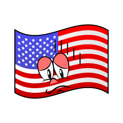 Bandera Americana Deprimida