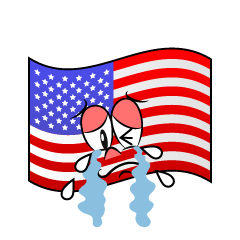 Bandera Americana Llorando