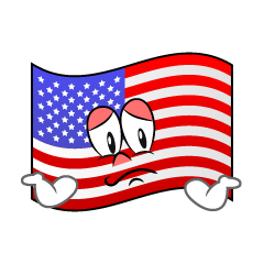 Bandera Americana Preocupada