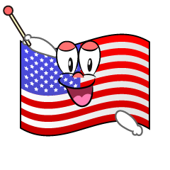 Bandera Americana Hablando