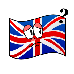 Bandera Británica Pensativa