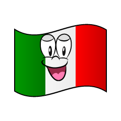 Bandera Italiana Sonriente