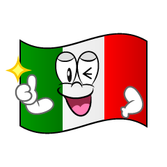 Bandera Italiana Pulgar Arriba