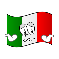 Bandera Italiana Preocupada