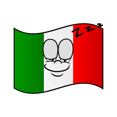 Bandera Italiana Durmiendo