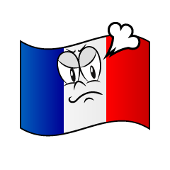 Bandera Francesa Enojada