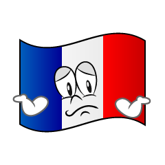 Bandera Francesa Preocupada