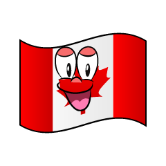Bandera Canadiense Sonriente
