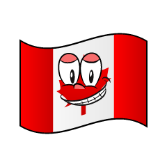 Bandera Canadiense Sonriente