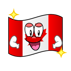 Bandera Canadiense Brillante