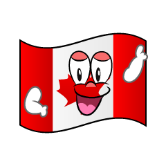 Bandera Canadiense Posando
